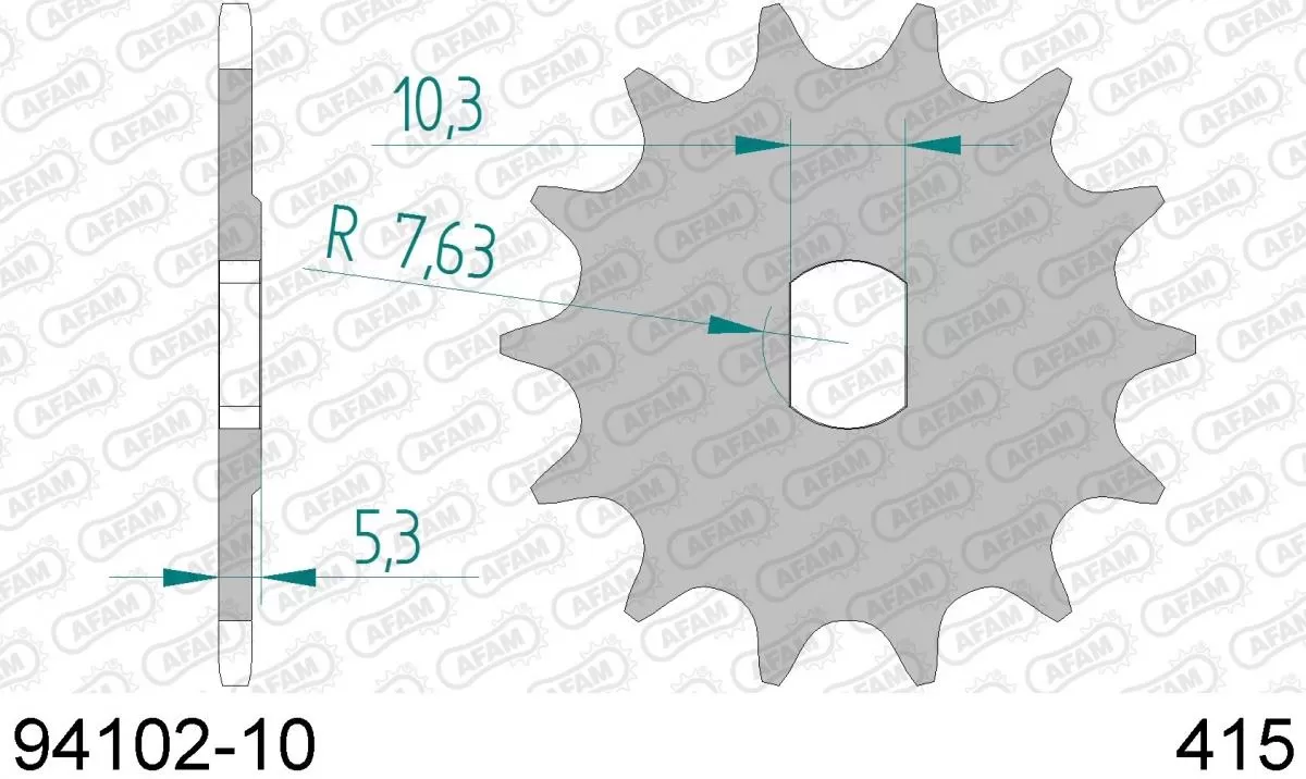 AFAM Sprocket Front 10T - 415