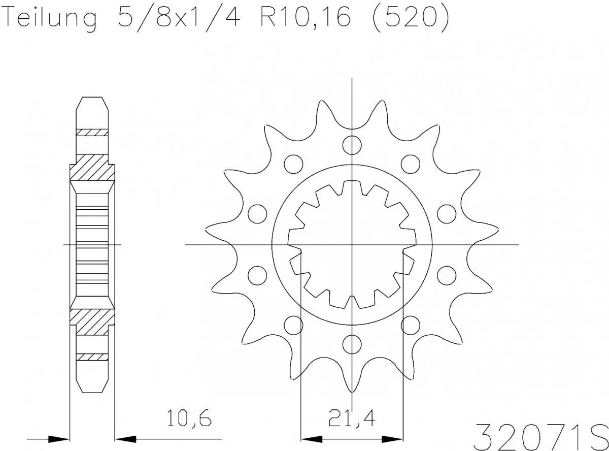 Esjot Sprocket Front LIGHT 16T - 520