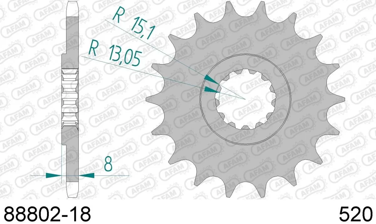 AFAM Sprocket Front 18T - 520