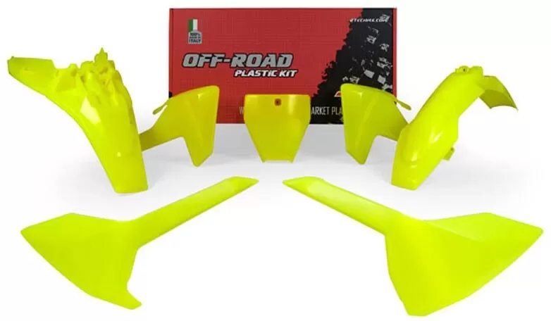 Rtech Plastic Kit 5-Piece Husqvarna TC 85 2018 Neon Yellow
