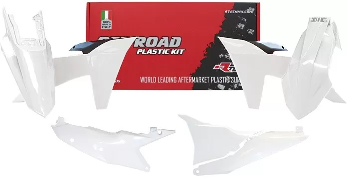 Rtech Plastic Kit 5-Piece White/Black KTM EXC/XC-W 2024