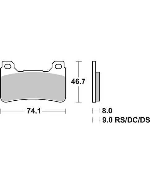 809DS-2 BRAKE PADS SINTER RACING