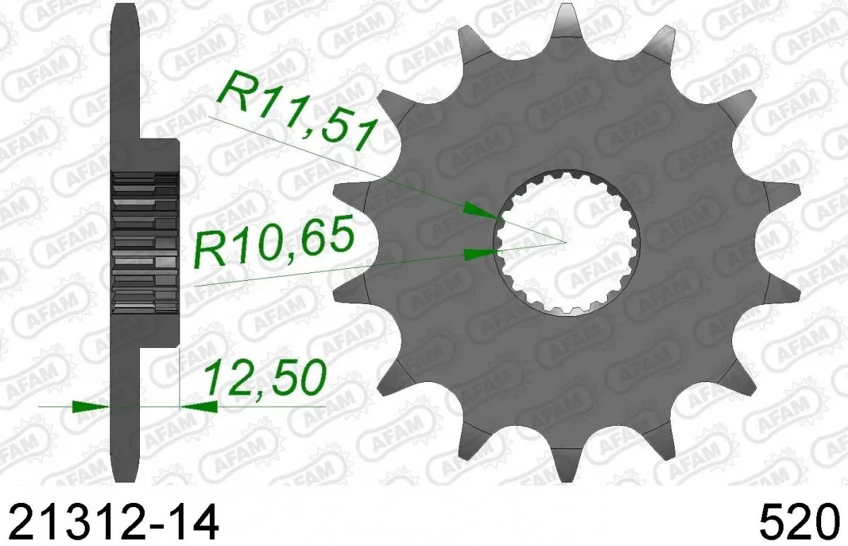 AFAM Sprocket Front 14T - 520