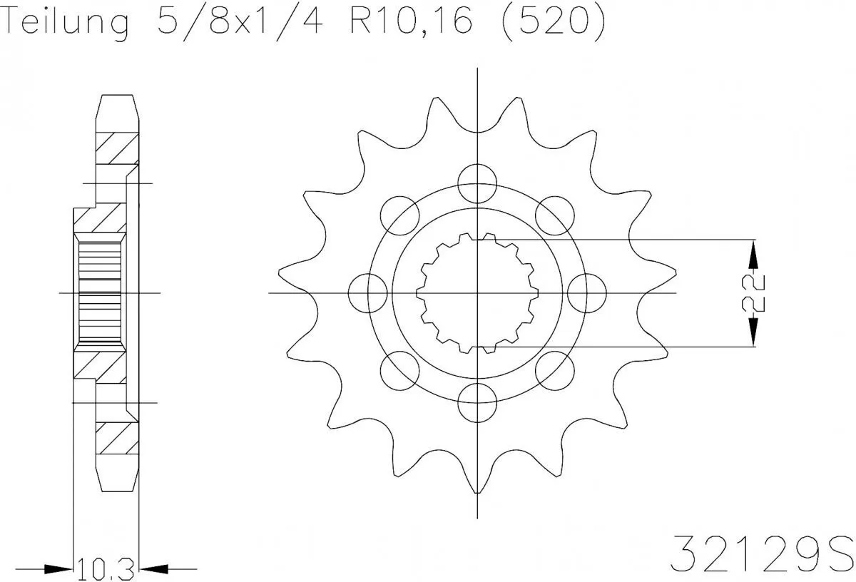 Esjot Sprocket Front LIGHT 15T - 520