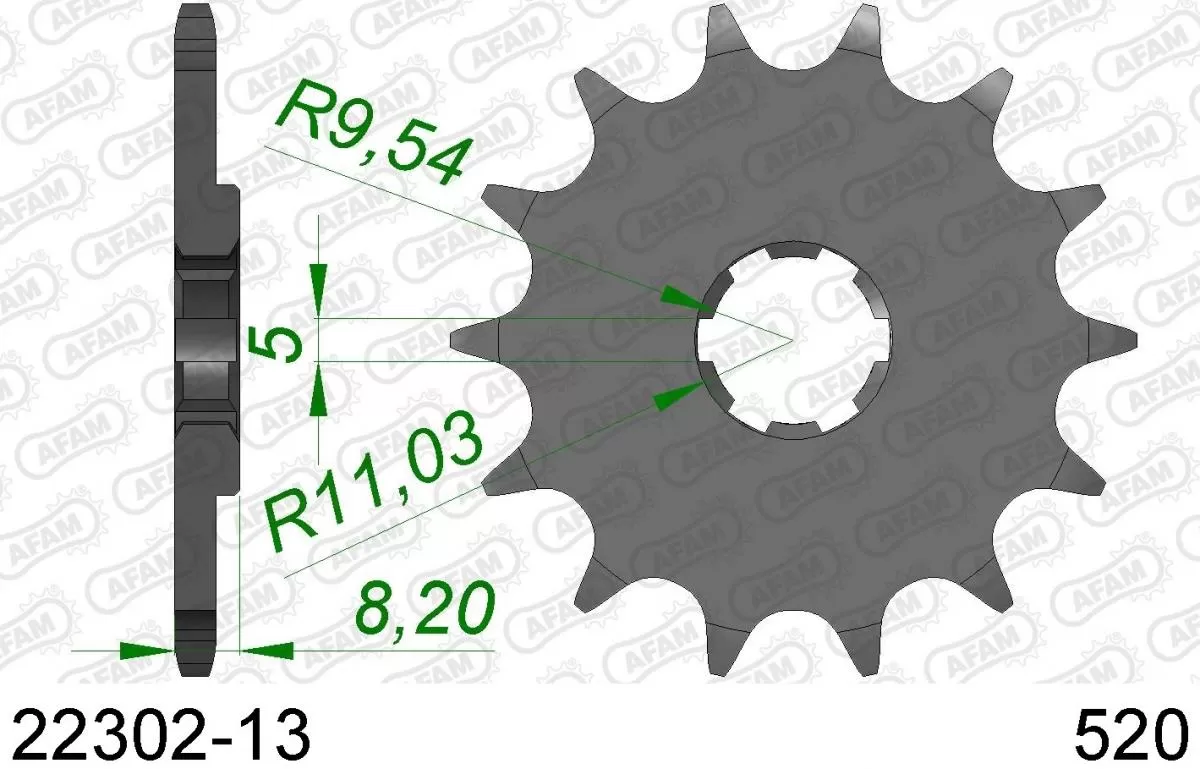 AFAM Sprocket Front 13T - 520