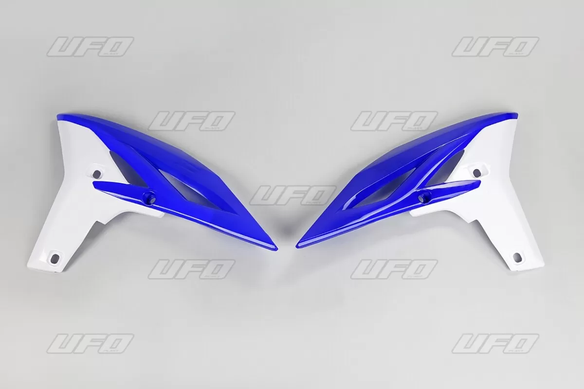 UFO Radiator Covers Blue/White Yamaha YZF250 WRF450