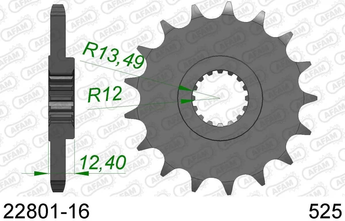 AFAM Sprocket Front 16T - 525