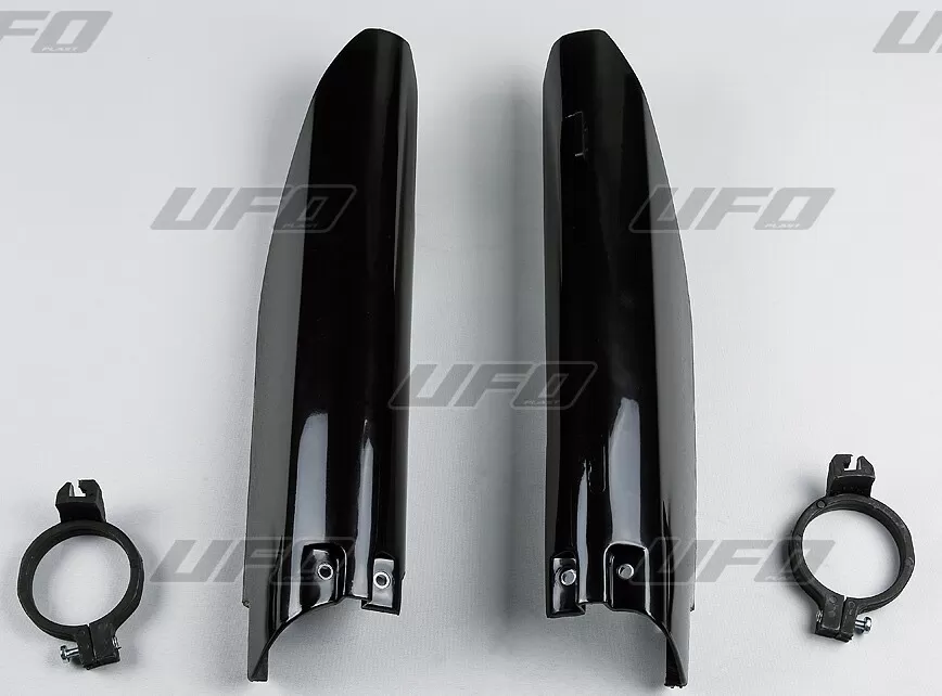 UFO Fork Slider Protectors Black Suzuki RM125/250 RMZ450