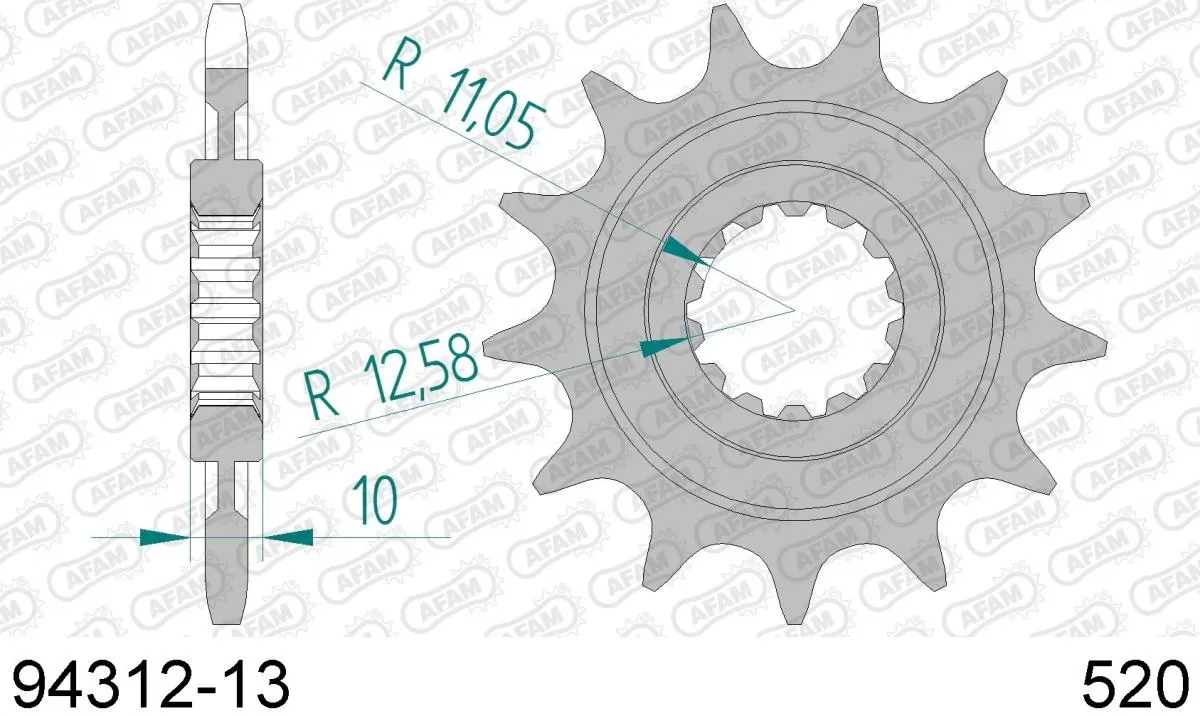 AFAM Sprocket Front 13T - 520