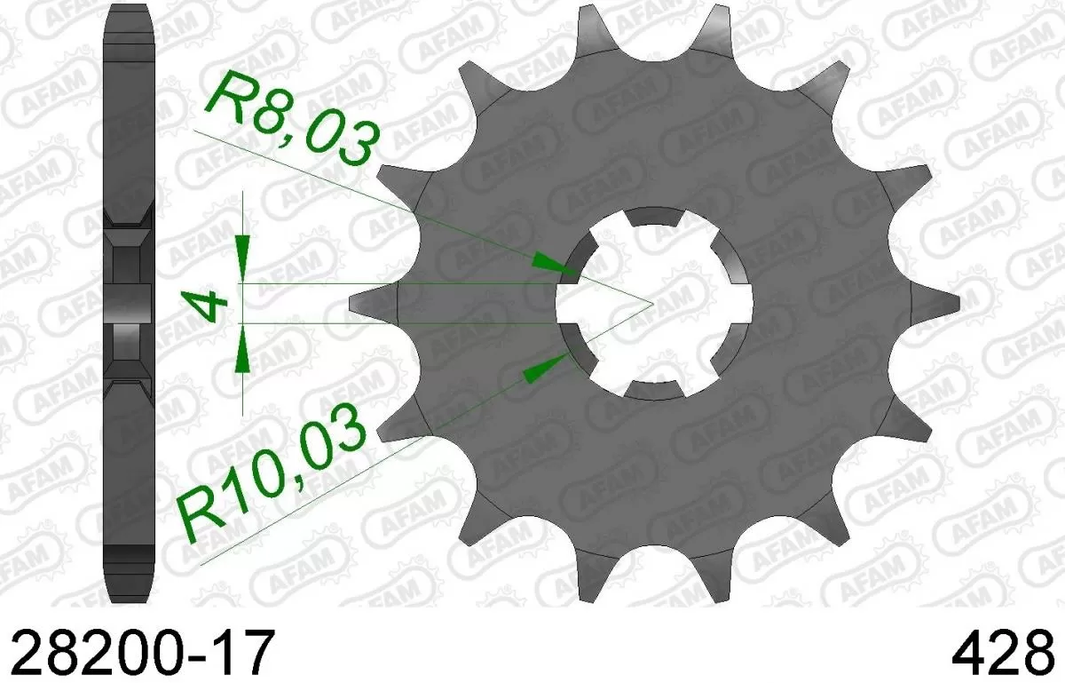 AFAM Sprocket Front 17T - 428