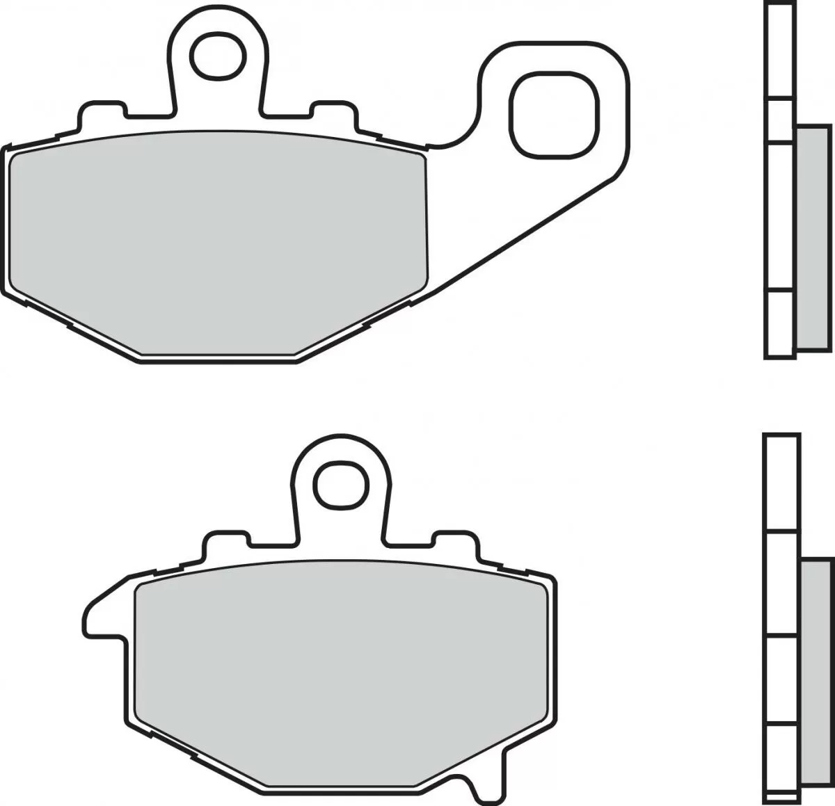 Brembo 07KA1617 Brake Pads Organic Genuine Street 
