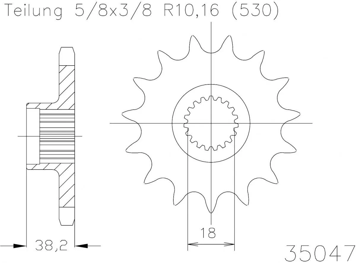 Esjot Sprocket Front 17T - 530