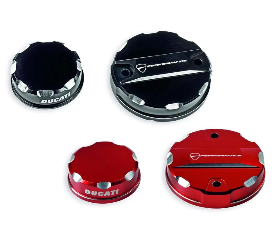 Ducati BRAKE/CLUTCH RESERVOIR COVER SET CNC RED 96180331A