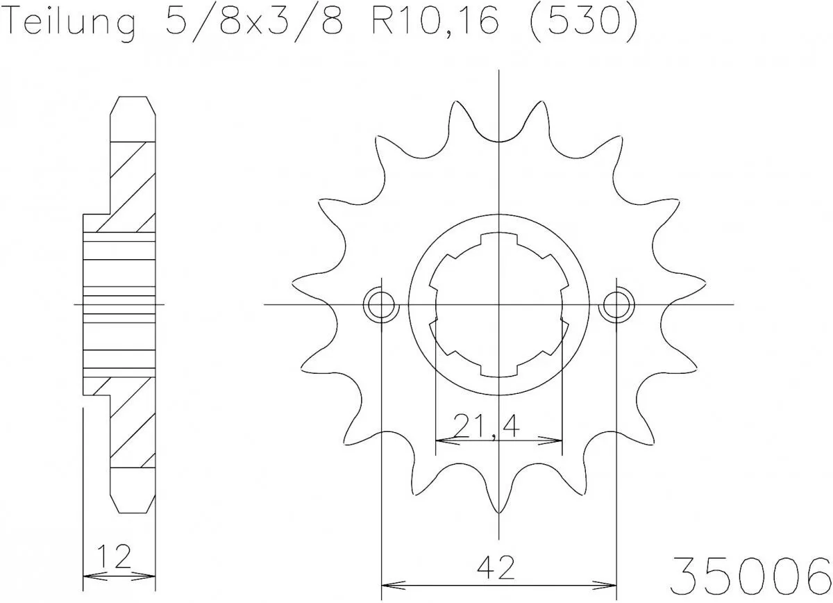 Esjot Sprocket Front 15T - 530