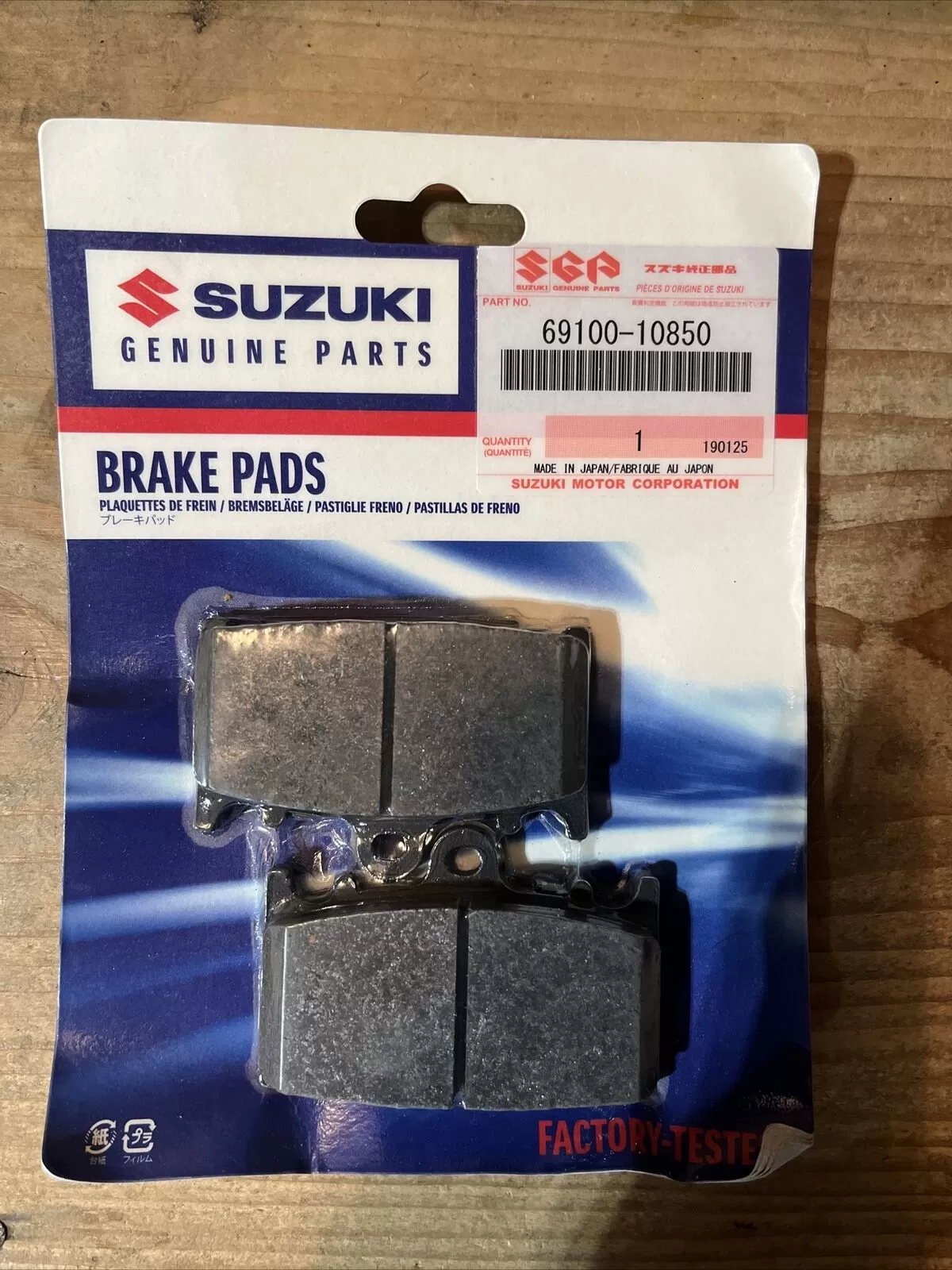 Suzuki Brake Pad Set Rear 69100-10850