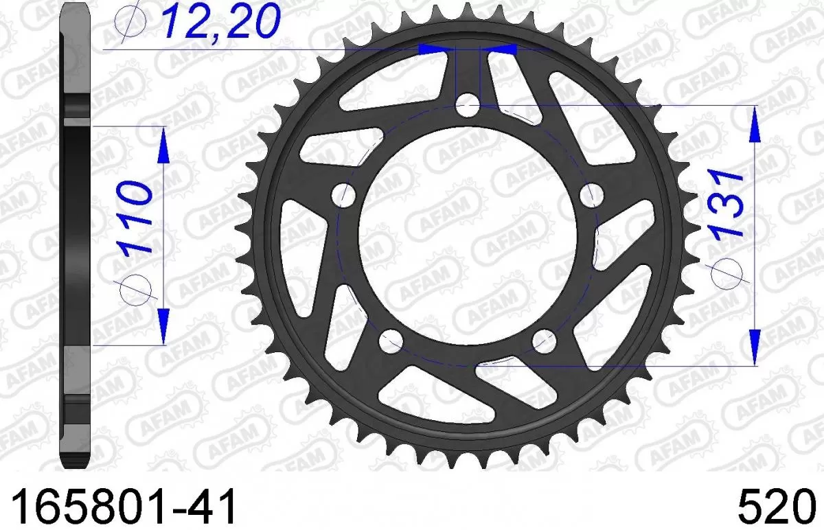 AFAM Sprocket Rear Aluminium 41T - 520