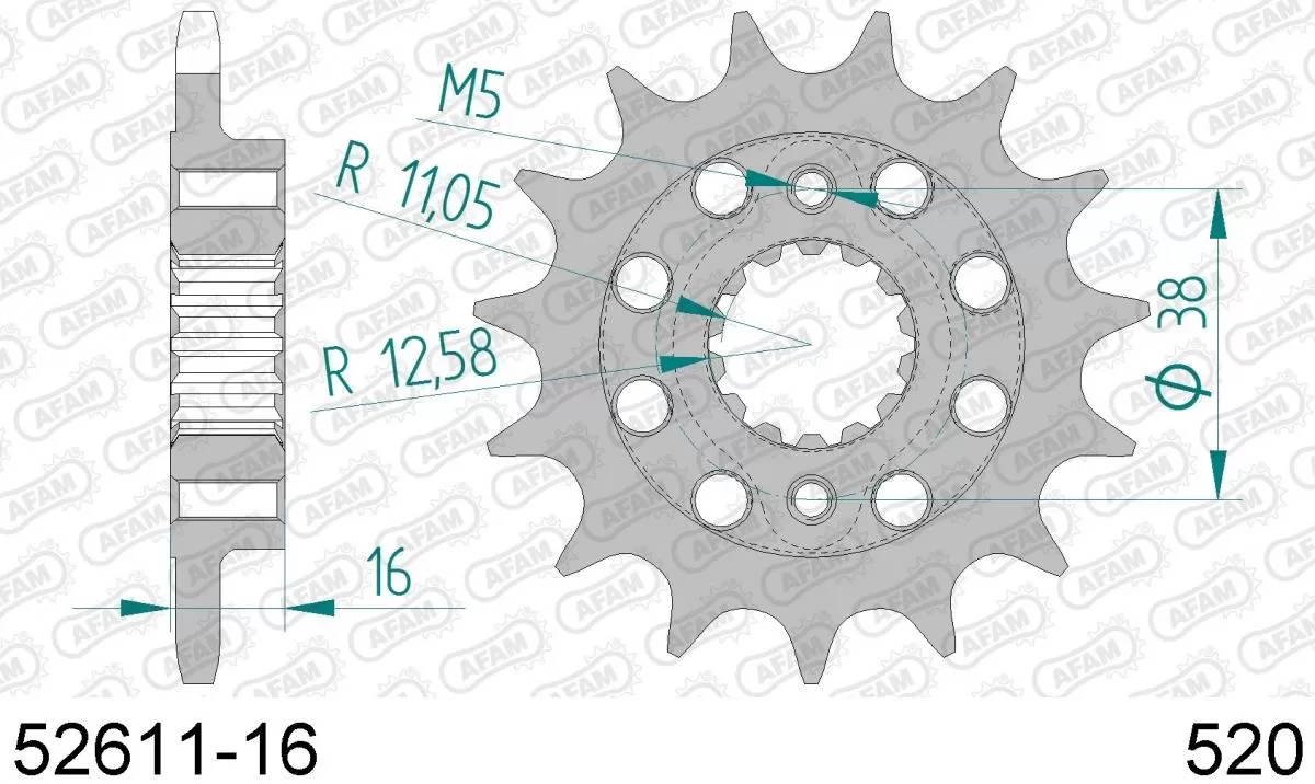 AFAM Sprocket Front 16T - 520