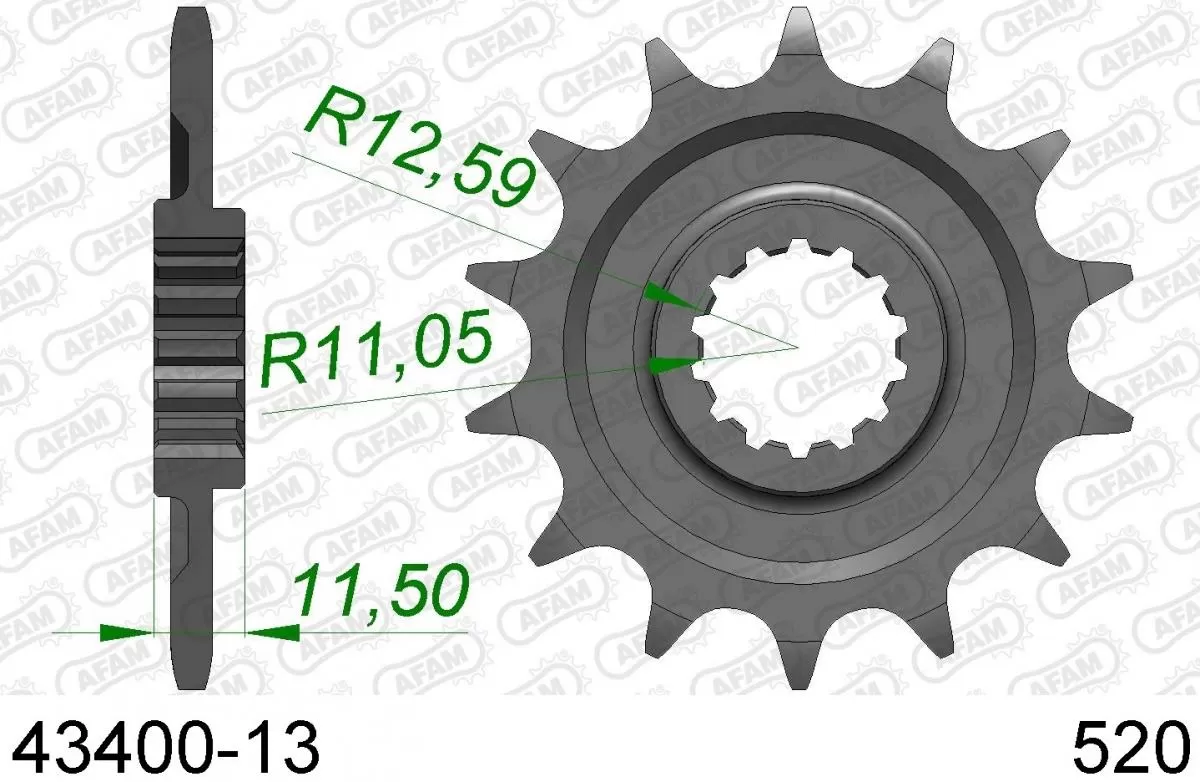 AFAM Sprocket Front 13T - 520