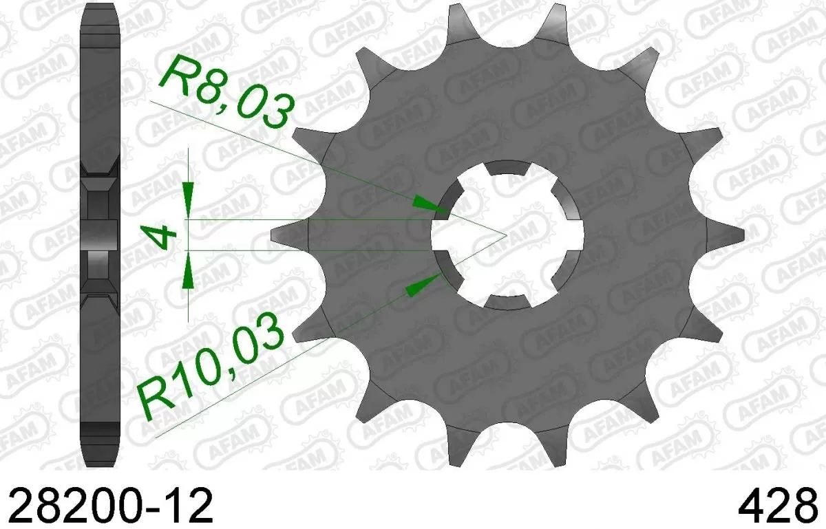 AFAM Sprocket Front 12T - 428