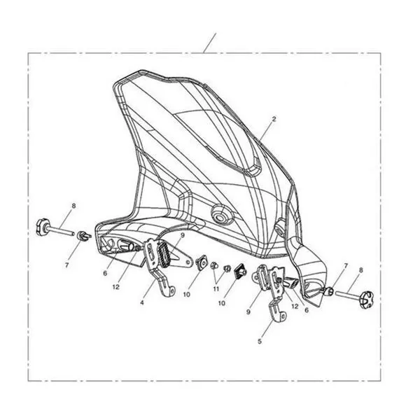 Triumph Windscreen Mounting Kit Tiger 800 (XC) (11-15)