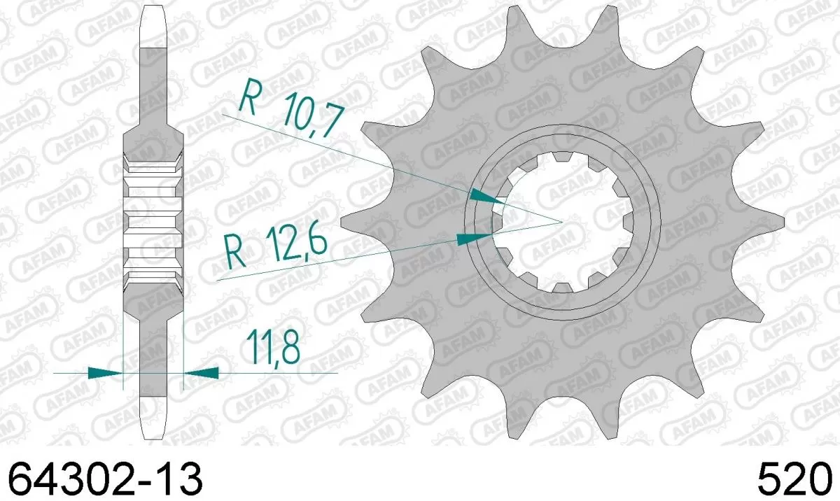 AFAM Sprocket Front 13T - 520