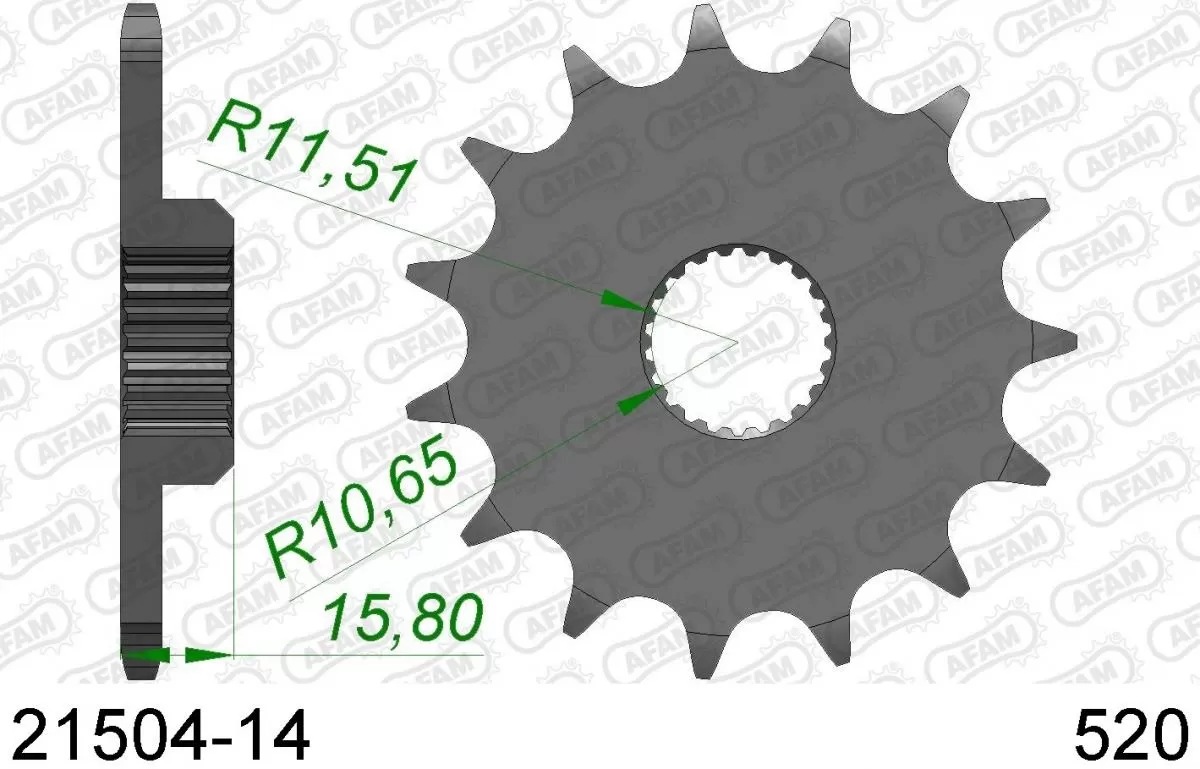 AFAM Sprocket Front 14T - 520