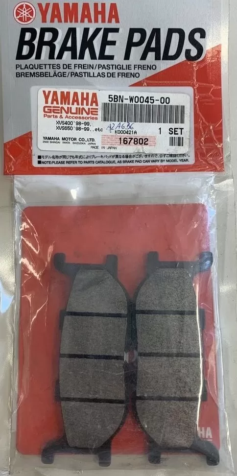 Yamaha Brake Pads Front 5BN-W0045-00-00
