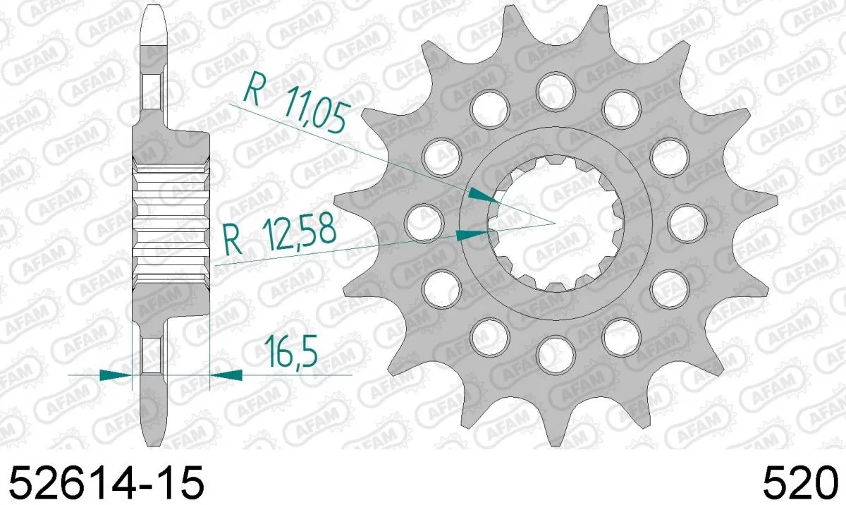 AFAM Sprocket Front 15T - 520