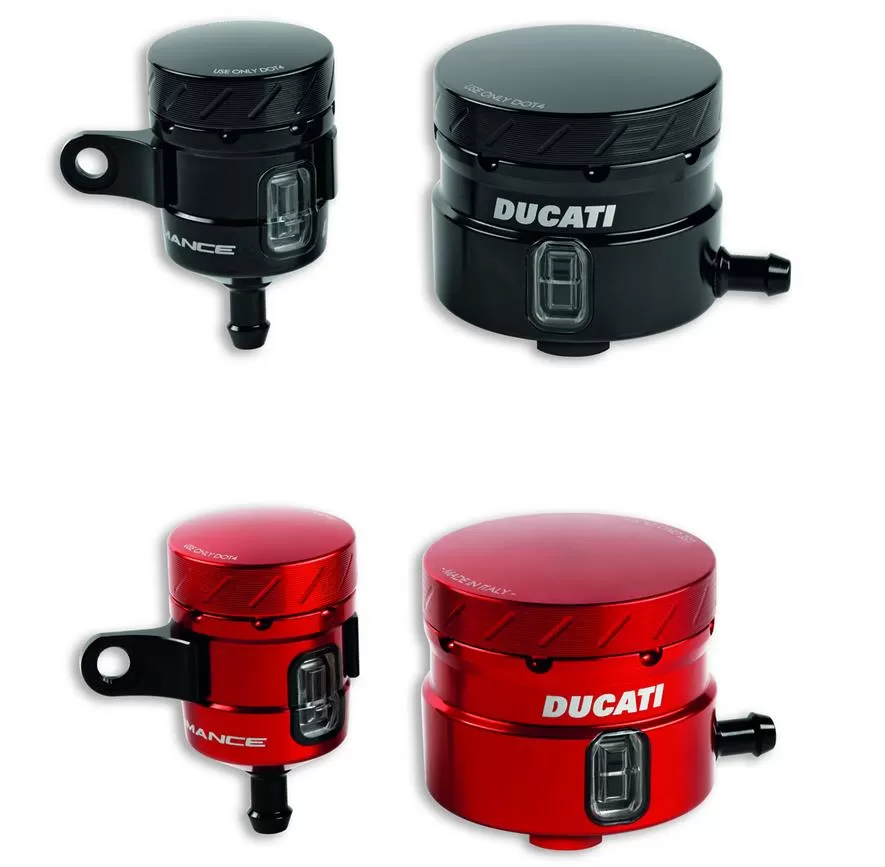 Ducati BRAKE/CLUTCH CNC RESERVOIR KIT BLACK - 96180041A