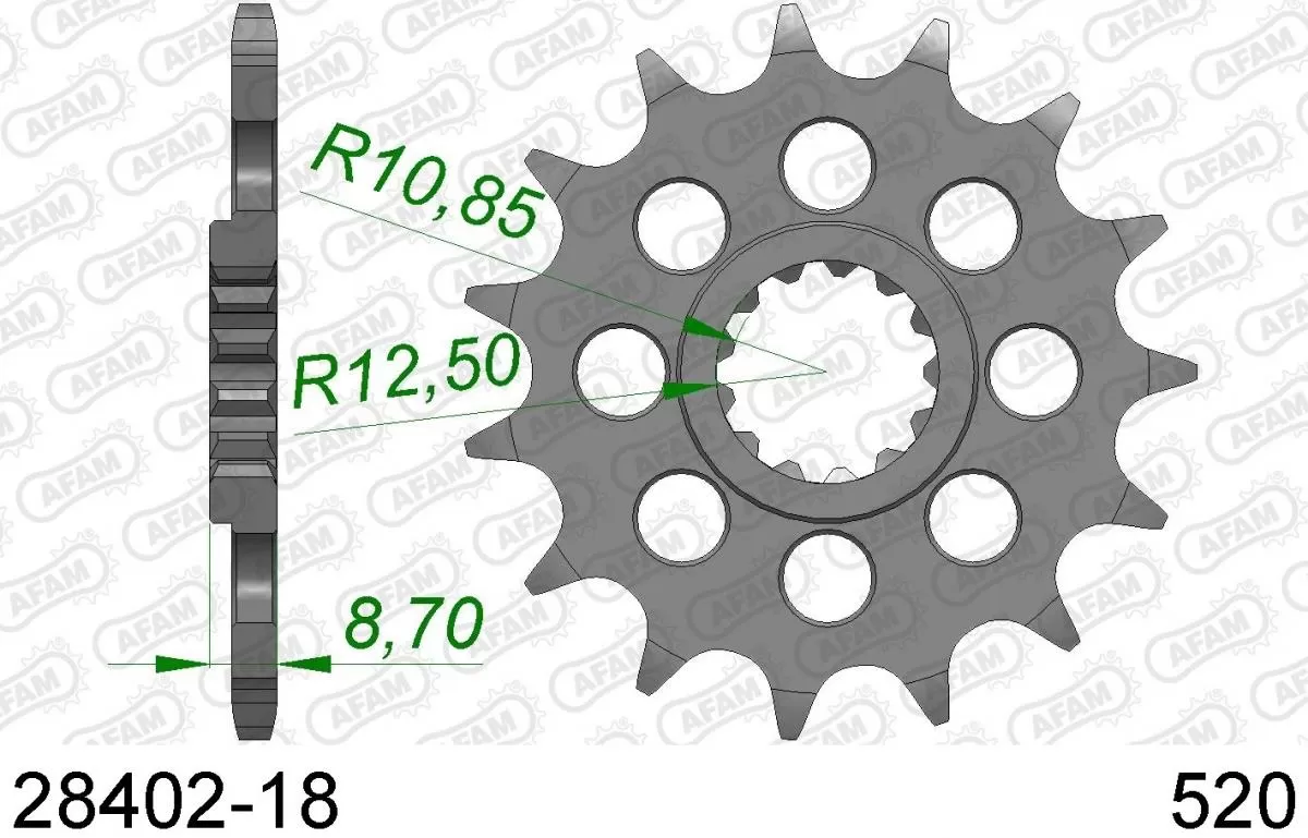 AFAM Sprocket Front 18T - 520