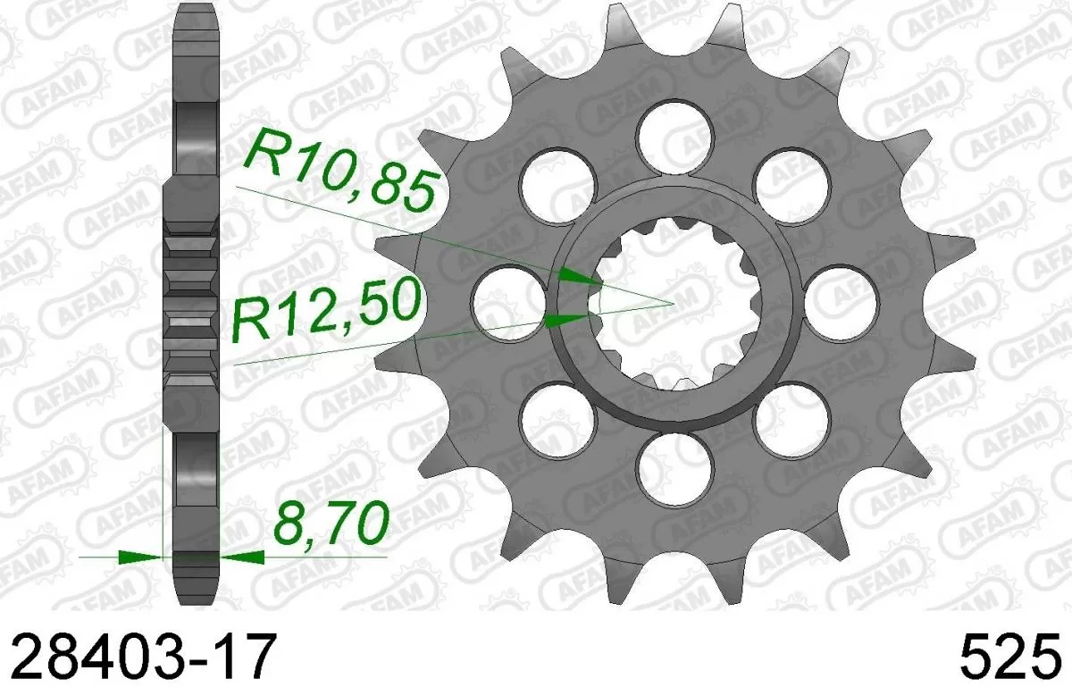 AFAM Sprocket Front 17T - 525