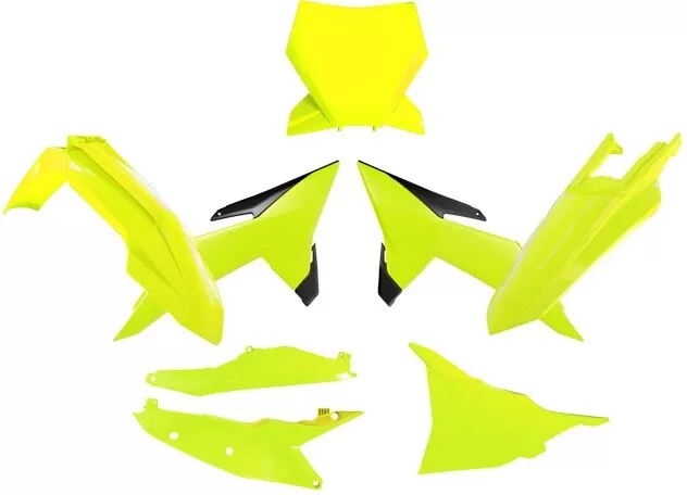 Rtech Plastic Kit 6-Pcs Neon Yellow/Black KTM SX 125-300 2025