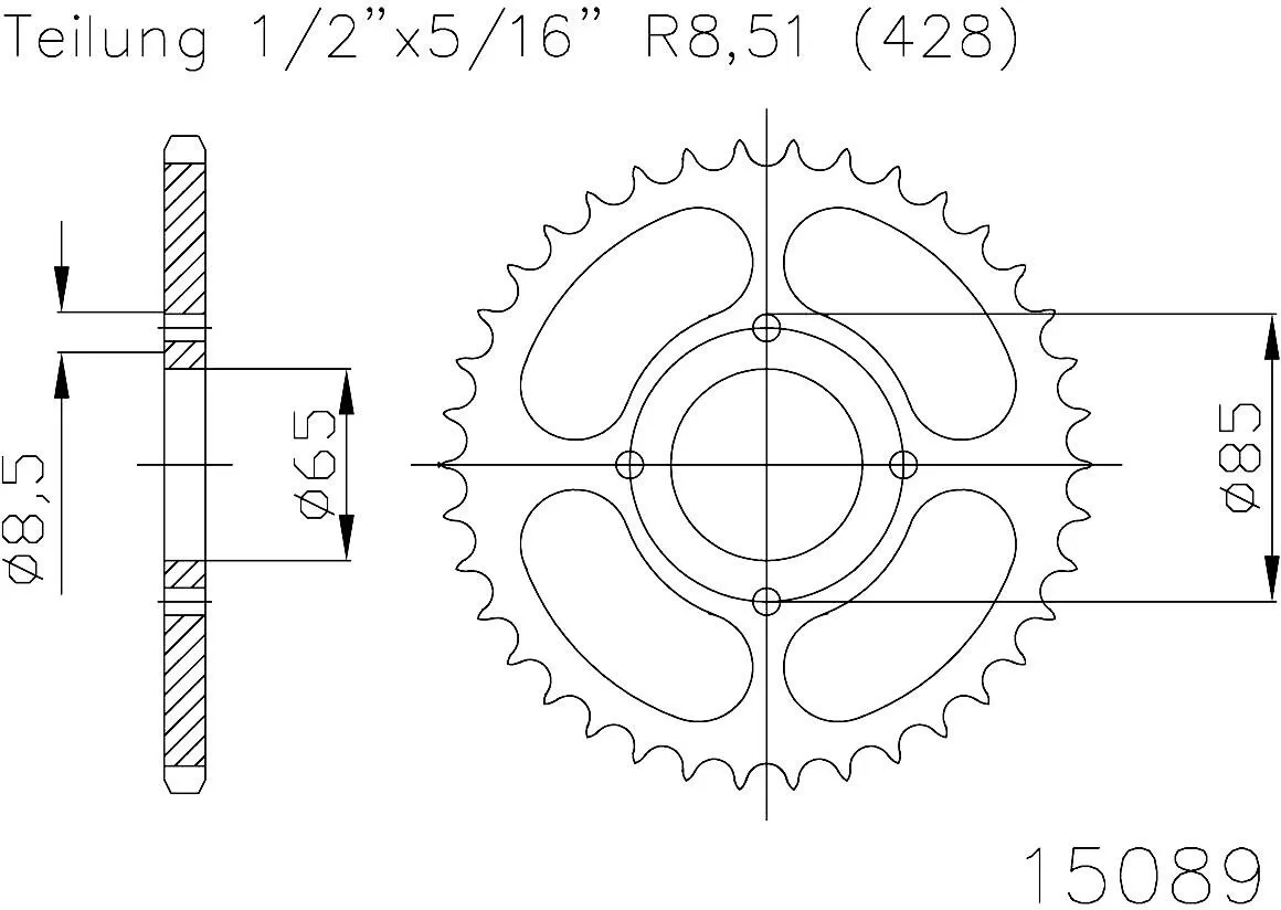 Esjot Sprocket Rear Steel 41T - 428