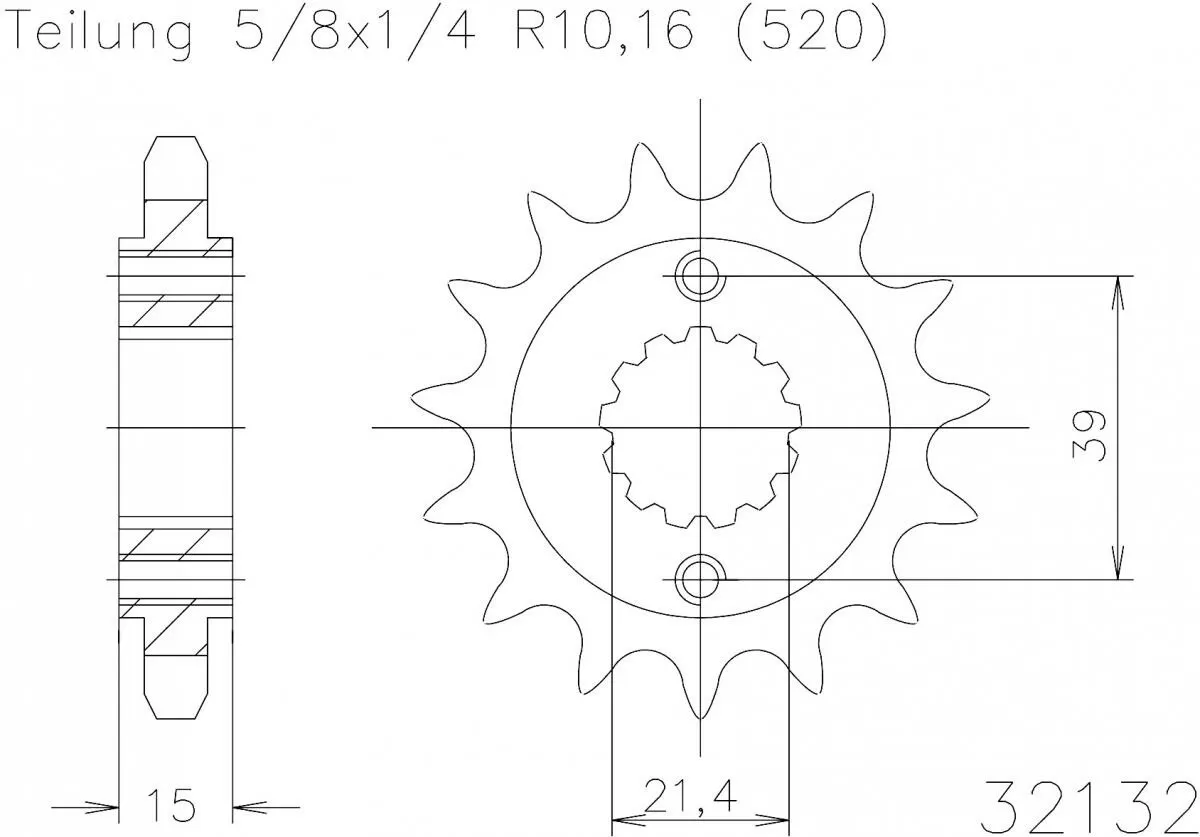 Esjot Sprocket Front 14T - 520