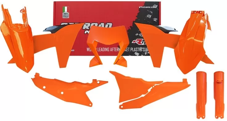 Rtech Plastics Kit 7-Piece Orange/Black KTM EXC/EXCF/XC-W 2024