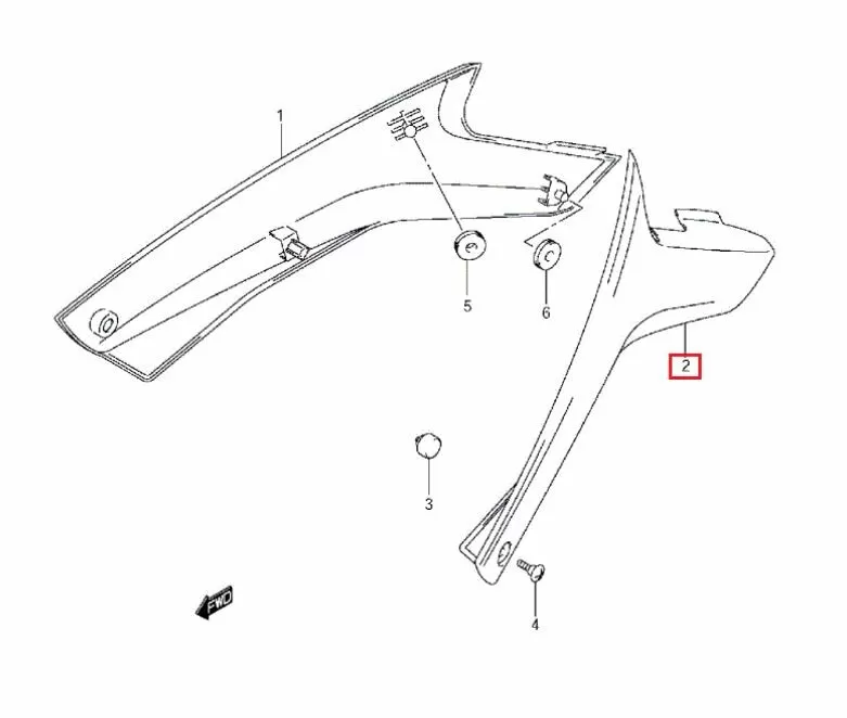 Suzuki Side Cover l 47211-06G00-291