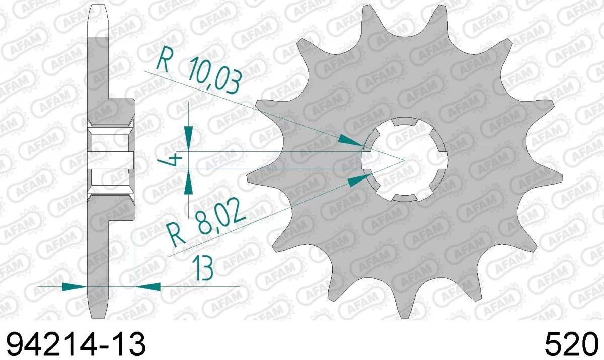 AFAM Sprocket Front 13T - 520