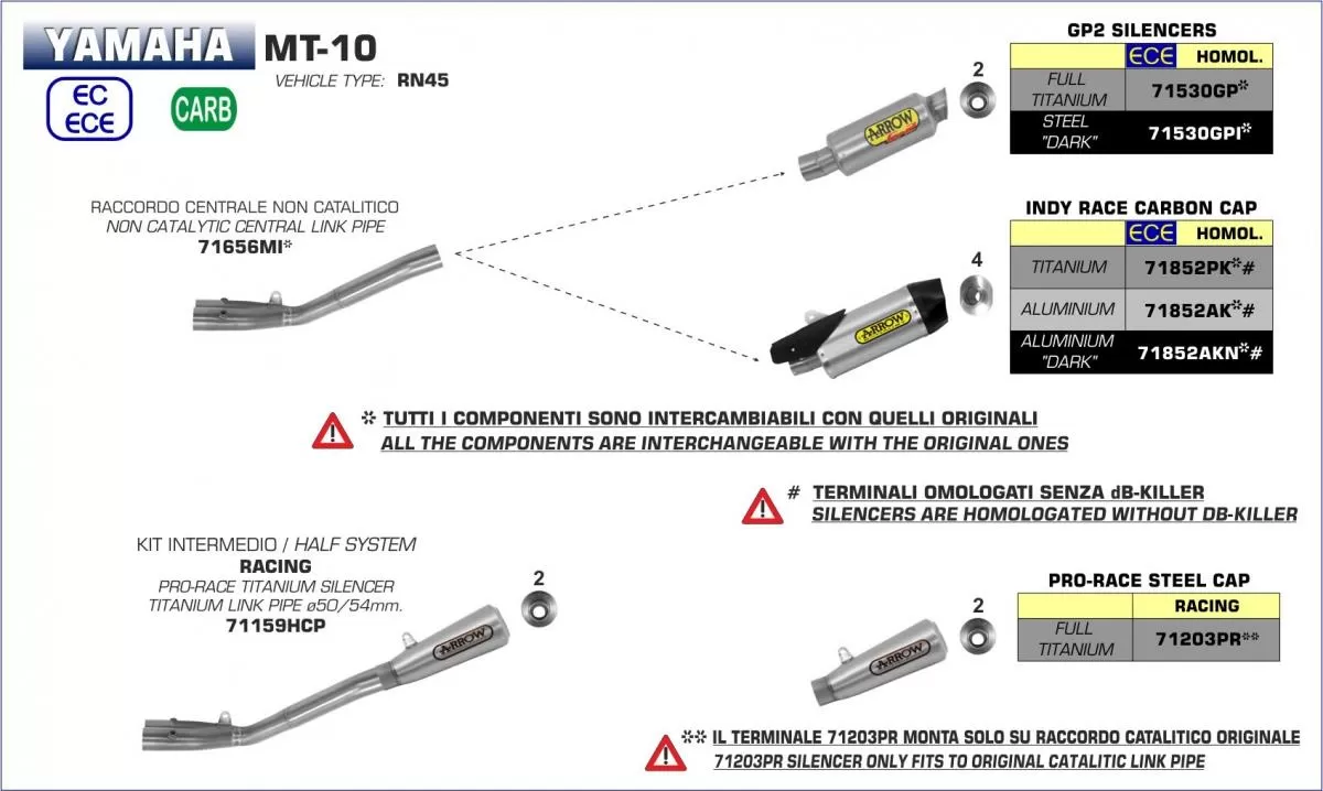 Arrow Link Pipe 71656MI