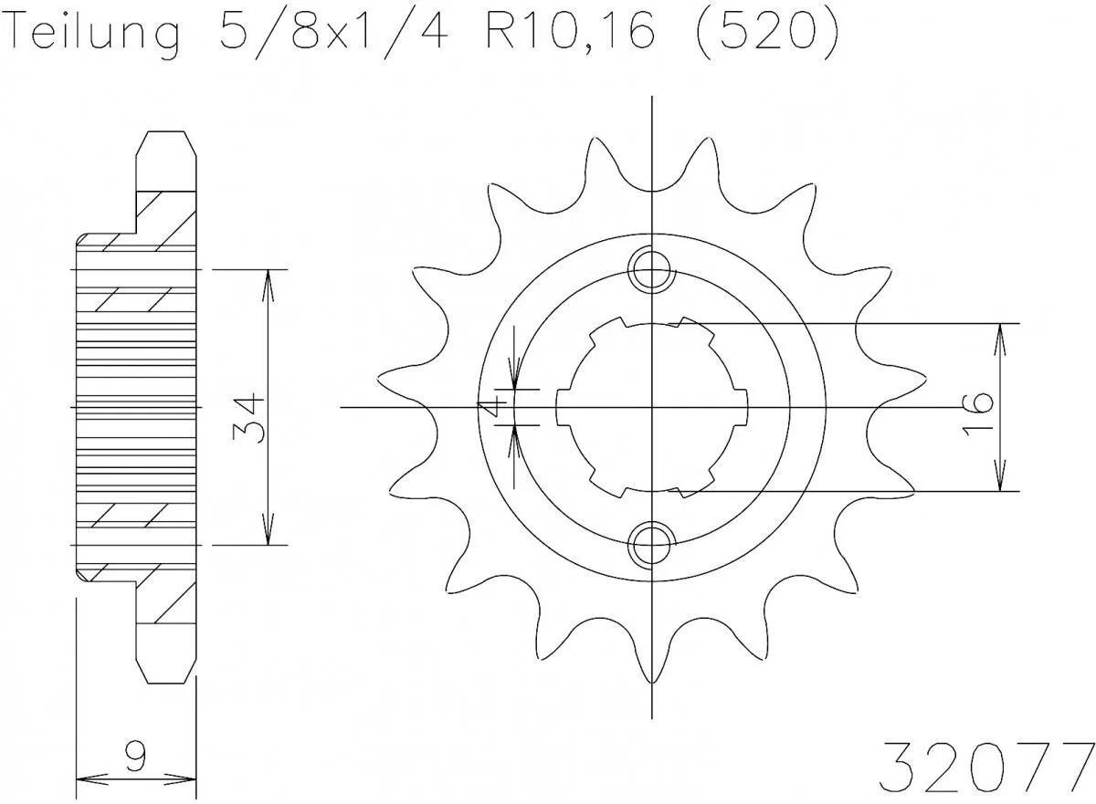 Esjot Sprocket Front 13T - 520