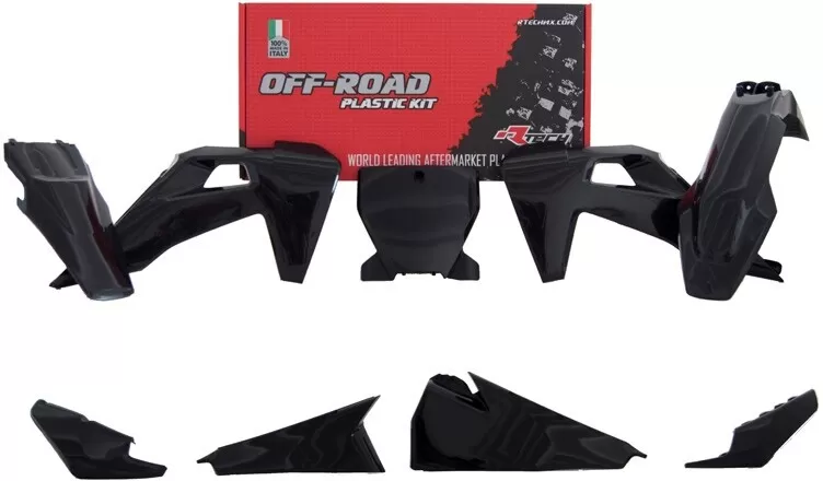 Rtech Plastic Kit 5-Piece Black Husqvarna TC 125-250