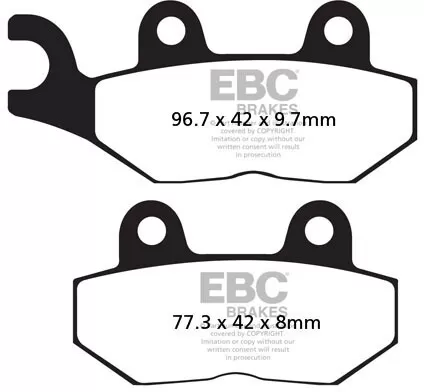 EBC Semi-Sintered Brake Pads FA214/2V