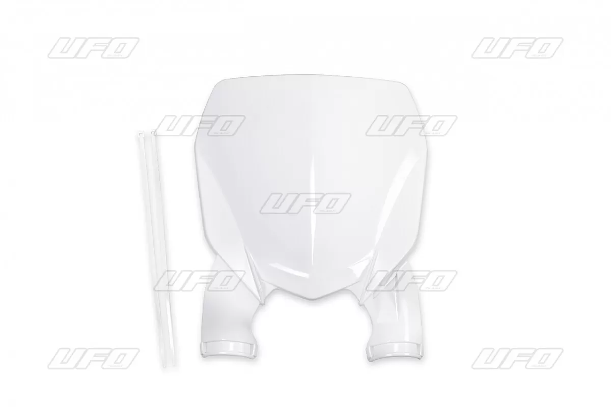 UFO Stadium Front Number Plate Yamaha YZ/YZF White