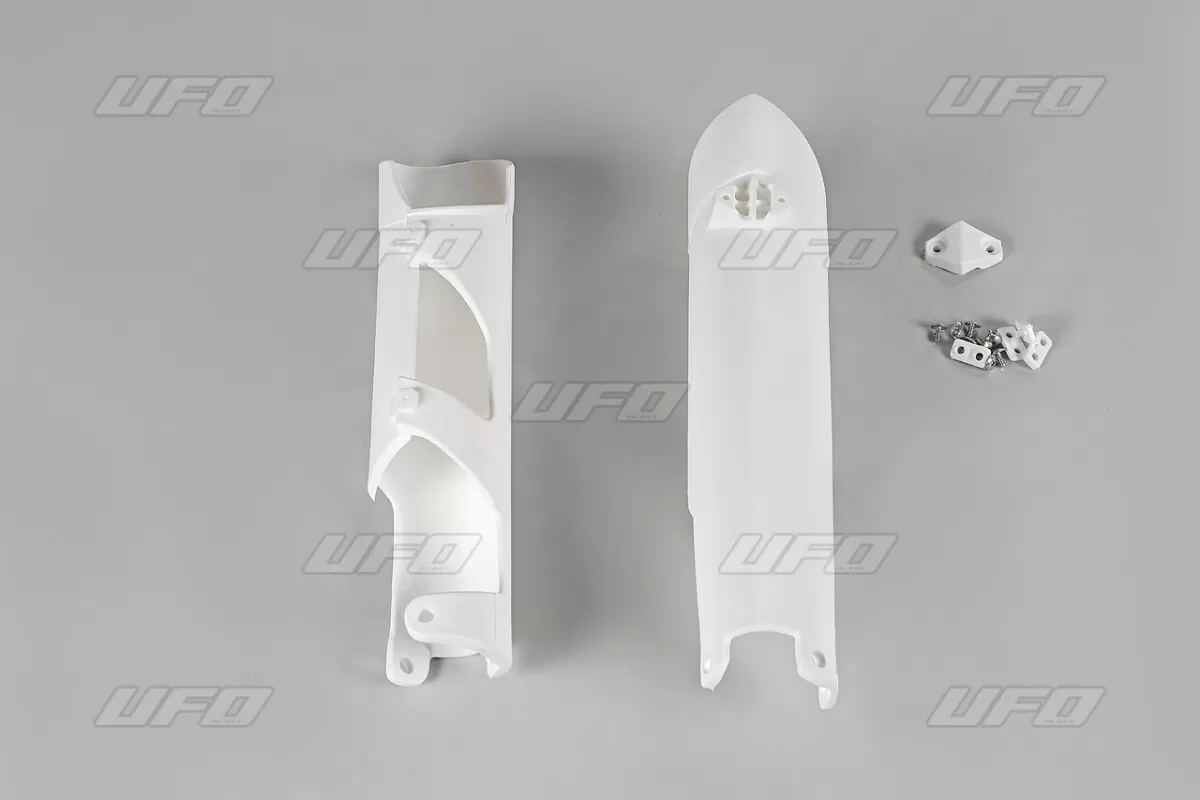 UFO Fork Slider Protectors White KTM EXC-F