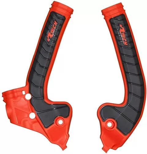 Rtech Bi-Material Frame Protectors KTM SX 85 Orange/Black