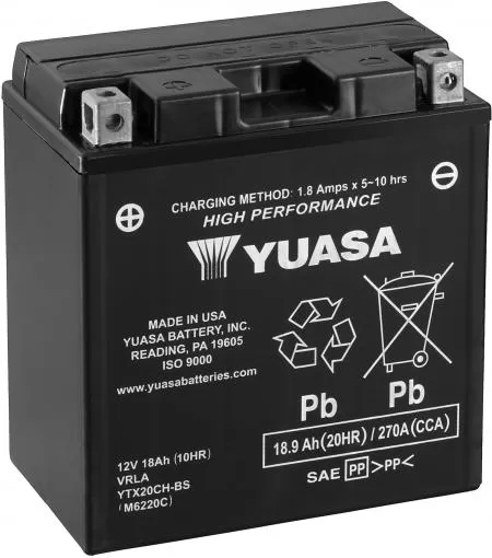 Yuasa Battery YTX20CH-BS High Performance
