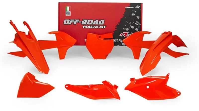 Rtech Plastics Kit with Airbox Neon Orange KTM SX 85