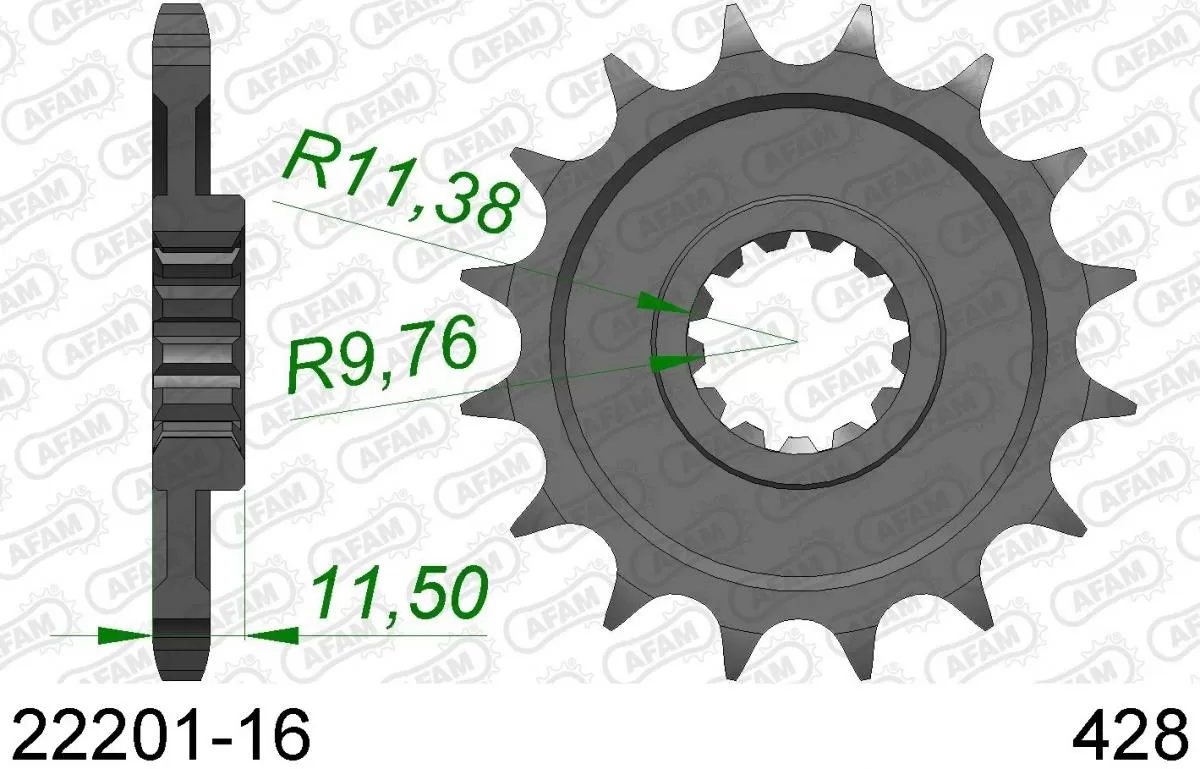 AFAM Sprocket Front 16T - 428