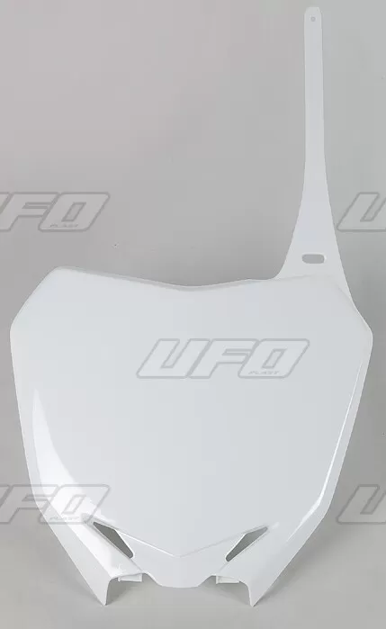 UFO Front Number Plate Suzuki RMZ250/450 White