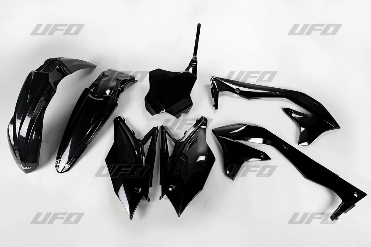 UFO Plastic Kit Black Kawasaki KXF450 16-17