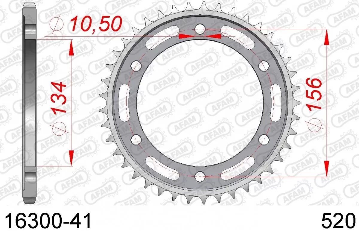 AFAM Sprocket Rear Steel 41T - 520